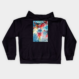 Sailboat at sunlight Kids Hoodie